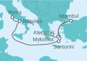 Itinerário do Cruzeiro De Roma a Atenas - Princess Cruises