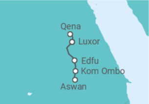 Itinerário do Cruzeiro Luxor - Amadahlia - AmaWaterways
