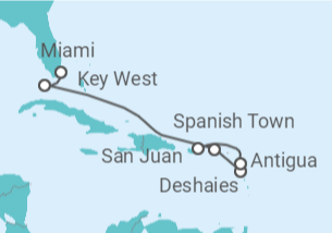 Itinerário do Cruzeiro EUA, Antígua E Barbuda - Explora Journeys