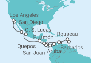 Itinerário do Cruzeiro De Bridgetown (Barbados) a Los Angeles - Explora Journeys