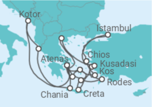 Itinerário do Cruzeiro Grécia, Turquia, Montenegro - Celestyal Cruises