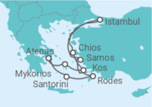 Itinerário do Cruzeiro Grécia, Turquia - Celestyal Cruises