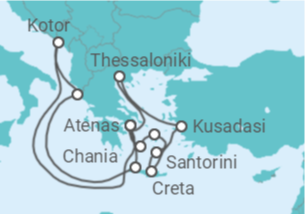 Itinerário do Cruzeiro Montenegro, Grécia, Turquia - Celestyal Cruises