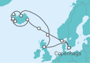 Itinerário do Cruzeiro Reino Unido, Islândia - Holland America Line