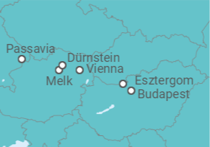 Itinerário do Cruzeiro Áustria, Hungria - CroisiEurope