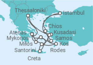 Itinerário do Cruzeiro  Chipre, Grécia, Turquia - Celestyal Cruises
