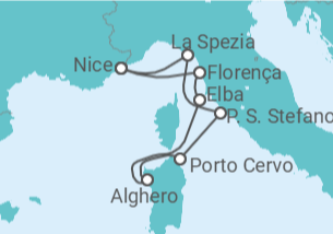 Itinerário do Cruzeiro Itália - CroisiMer
