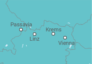 Itinerário do Cruzeiro Passau • Wien • Krems • Linz • Passau - Nicko Cruises