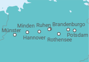 Itinerário do Cruzeiro Potsdam • Brandenburg • Hannover • Münster - Nicko Cruises