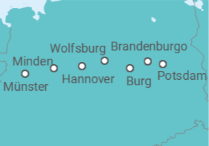 Itinerário do Cruzeiro Münster • Osnabrück • Hannover • Potsdam - Nicko Cruises