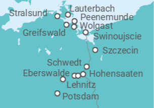 Itinerário do Cruzeiro Potsdam • Ostseeinseln • Stralsund - Nicko Cruises