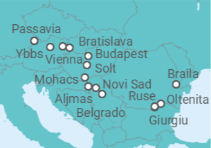 Itinerário do Cruzeiro Passau • Donaudelta • Passau - Nicko Cruises