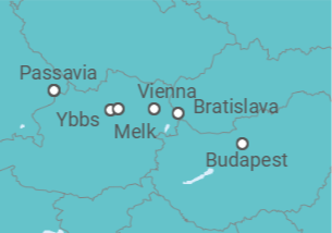 Itinerário do Cruzeiro Passau • Wien • Budapest • Bratislava • Passau - Nicko Cruises