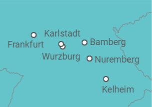 Itinerário do Cruzeiro Nürnberg • Bamberg • Würzburg • Frankfurt - Nicko Cruises