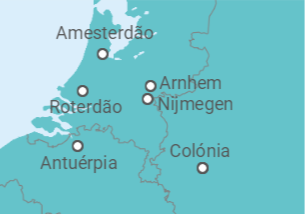 Itinerário do Cruzeiro Köln • Antwerpen • Amsterdam • Köln - Nicko Cruises
