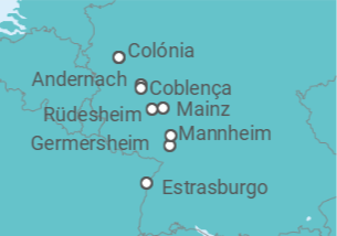 Itinerário do Cruzeiro Köln • Cochem • Straßburg • Köln - Nicko Cruises