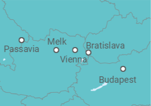 Itinerário do Cruzeiro Passau • Wien • Budapest • Bratislava • Passau - Nicko Cruises