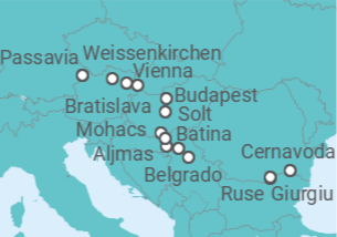 Itinerário do Cruzeiro Passau • Schwarzes Meer • Passau - Nicko Cruises