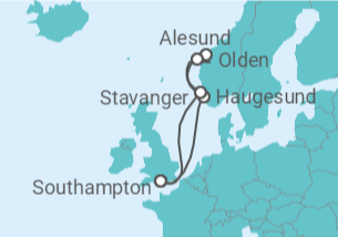 Itinerário do Cruzeiro Noruega - Disney Cruise Line