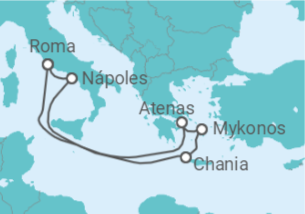 Itinerário do Cruzeiro Itália, Grécia - Disney Cruise Line