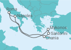 Itinerário do Cruzeiro Itália, Grécia - Disney Cruise Line
