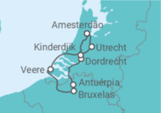 Itinerário do Cruzeiro Holanda, Bélgica - AmaWaterways