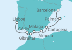 Itinerário do Cruzeiro De Lisboa a Barcelona - WindStar Cruises