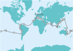 Itinerário do Cruzeiro Volta ao mundo - Costa Cruzeiros