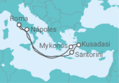 Itinerário do Cruzeiro Grécia, Turquia, Itália - Royal Caribbean