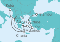 Itinerário do Cruzeiro Grécia, Montenegro - Celestyal Cruises