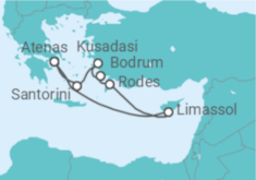 Itinerário do Cruzeiro Brilho das Ilhas Gregas III - Royal Caribbean