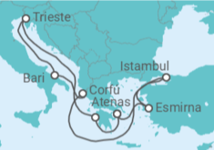 Itinerário do Cruzeiro Grécia, Itália, Turquia TI - MSC Cruzeiros