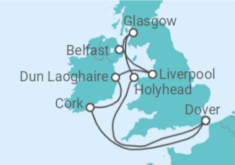 Itinerário do Cruzeiro Reino Unido, Irlanda - Carnival Cruise Line