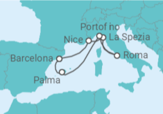 Itinerário do Cruzeiro França, Itália, Espanha - Celebrity Cruises