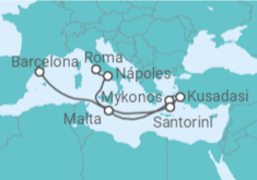 Itinerário do Cruzeiro Malta, Grécia, Turquia, Itália - Celebrity Cruises