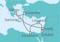 Itinerário do Cruzeiro Turquia, Egipto, Chipre,  Grécia - Celebrity Cruises