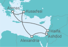 Itinerário do Cruzeiro Israel, Egipto, Turquia, Grécia - Celebrity Cruises