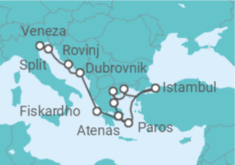 Itinerário do Cruzeiro De Atenas a Veneza - Explora Journeys