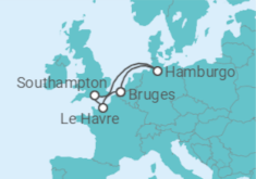 Itinerário do Cruzeiro França, Reino Unido, Alemanha - MSC Cruzeiros