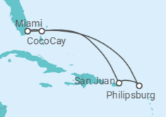 Itinerário do Cruzeiro Sint Maarten, Porto Rico - Celebrity Cruises