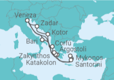 Itinerário do Cruzeiro Itália, Grécia, Montenegro - Costa Cruzeiros