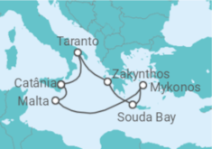 Itinerário do Cruzeiro Jóias das Ilhas Gregas II - Costa Cruzeiros
