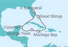 Itinerário do Cruzeiro Jamaica, Ilhas Caimão, México - NCL Norwegian Cruise Line