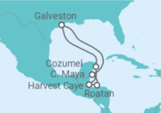 Itinerário do Cruzeiro México, Honduras - NCL Norwegian Cruise Line
