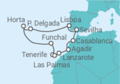 Itinerário do Cruzeiro Ilhas do Atlántico - NCL Norwegian Cruise Line