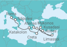 Itinerário do Cruzeiro Grécia, Chipre, Turquia, Itália - Princess Cruises