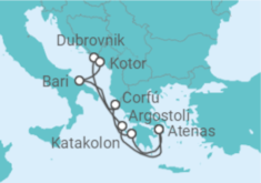 Itinerário do Cruzeiro Grécia, Croácia, Montenegro - Celestyal Cruises