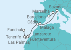 Itinerário do Cruzeiro Ilhas Canárias (Espanha) - Costa Cruzeiros