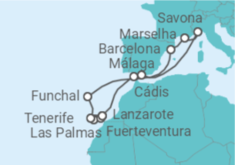 Itinerário do Cruzeiro Ilhas Canárias (Espanha) - Costa Cruzeiros