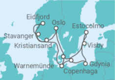 Itinerário do Cruzeiro Polónia, Suécia, Dinamarca, Alemanha, Noruega TI - MSC Cruzeiros